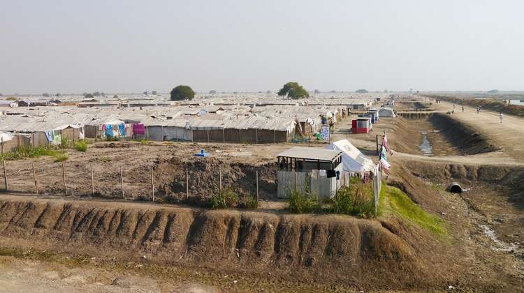 Container-Unterkünfte im Flüchtlingscamp Bentiu. Container-Unterkünfte im Flüchtlingscamp Bentiu.
