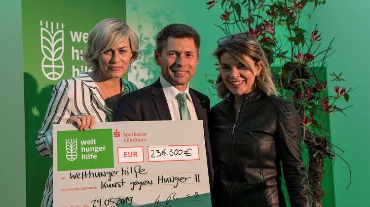 Gesine Cukrowski, Schauspielerin und Kuratoriumsmitglied Welthungerhilfe, Jazzmusiker Till Brönner, Schauspielerin Ann-Kathrin Kramer