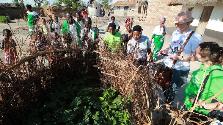 2019-renata-health-club-malawi-welthungerhilfe.jpg Unterstützung beim Anbau im Garten in einem Health Club in Malawi.