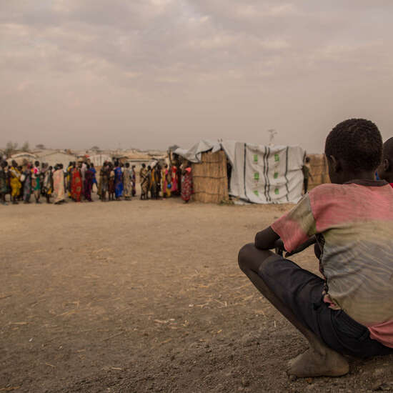 Ankunft der Schutzsuchenden im Flüchtlingscamp Bentiu, Südsudan.