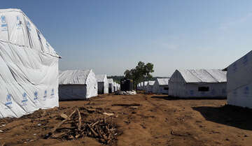 Das sogenannte „Reception Camp“ in Yumbe. 