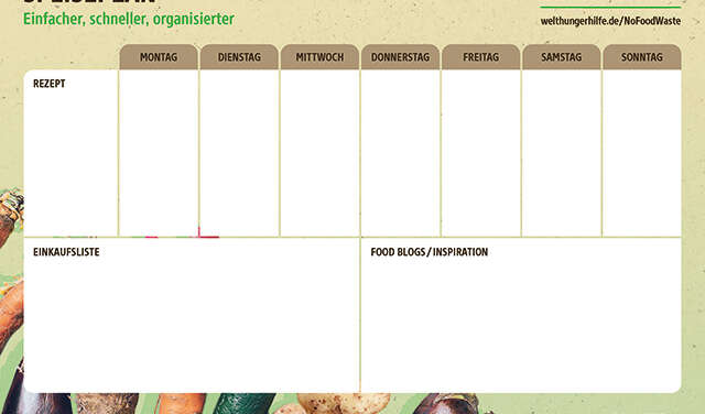 Teaser: Speiseplan gegen Lebensmittelverschwendung
