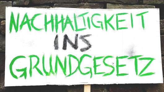 Plakat: Nachhaltigkeit ins Grundgesetz