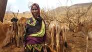 Porträt einer Viehhalterin in Äthiopien