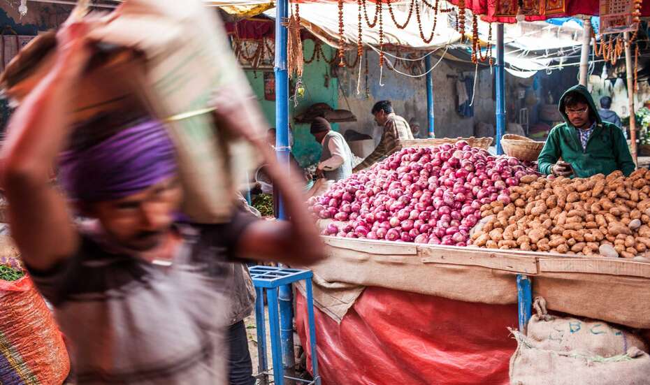 Ein Markt in Jahmshedpur, Jharkand. 