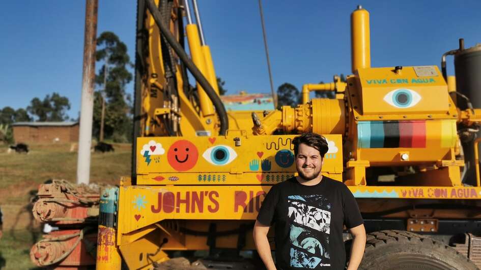 Fabian Jauss auf einer Projektreise mit Viva con Agua in Äthiopien.
