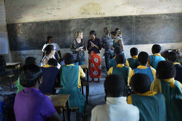 Aufklärungsarbeit Eine Schulung über Hygiene und Gesundheit.