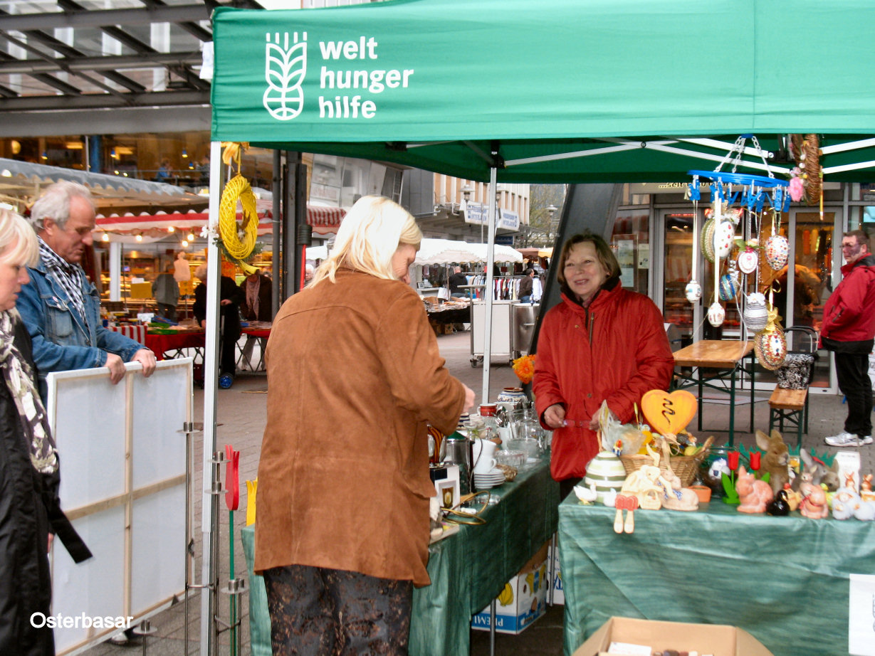 Flomarkt-Stand der Aktionsgruppe Oberhausen