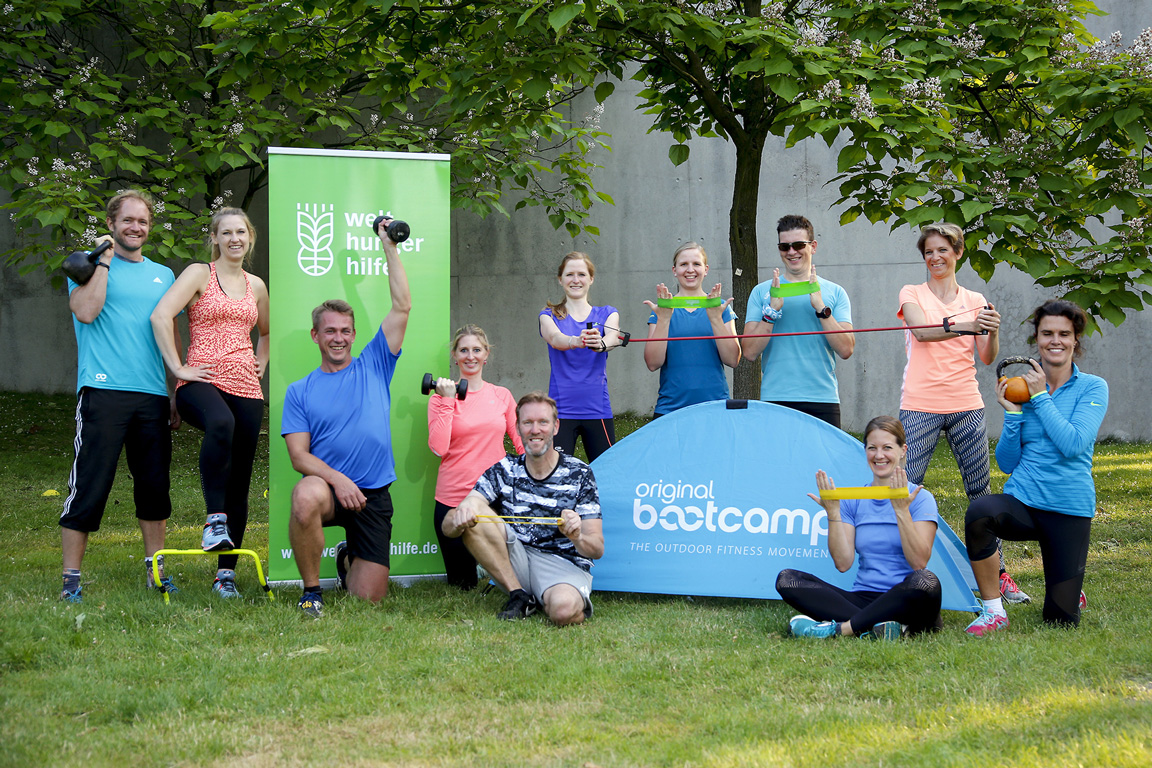 Workout mit dem Original Bootcamp in den Bonner Rheinauen.