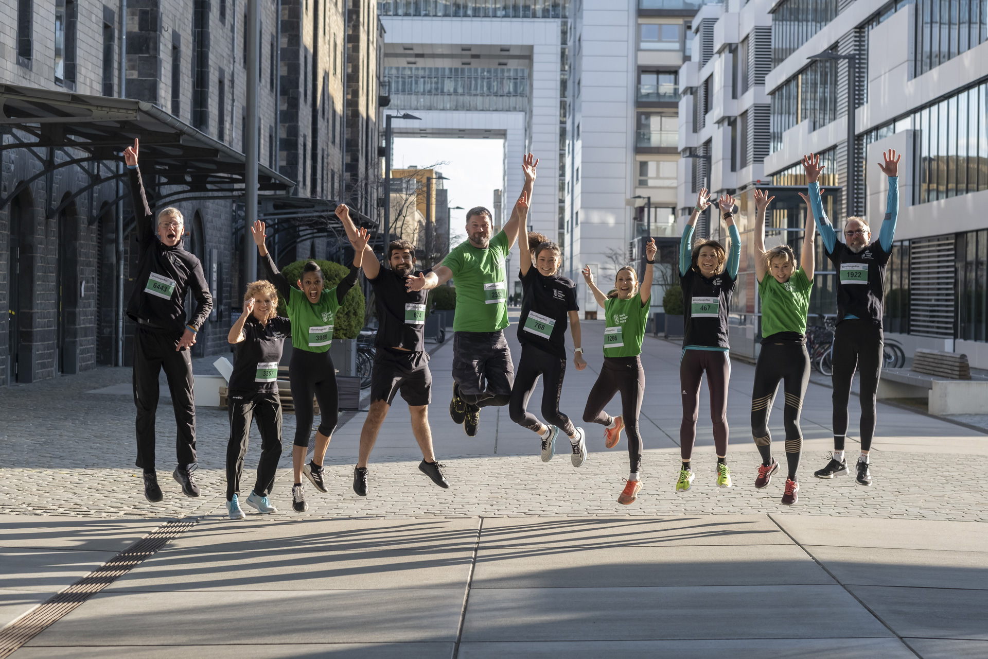 Die prominenten Botschafter des #ZeroHungerRuns im Mai, Bonn 2022.