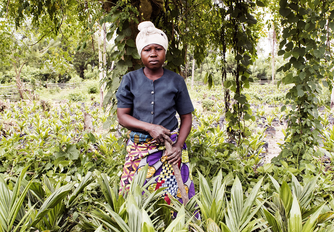 Eine Projektteilnehmerin in Nord-Kivu, Demokratische Republik Kongo