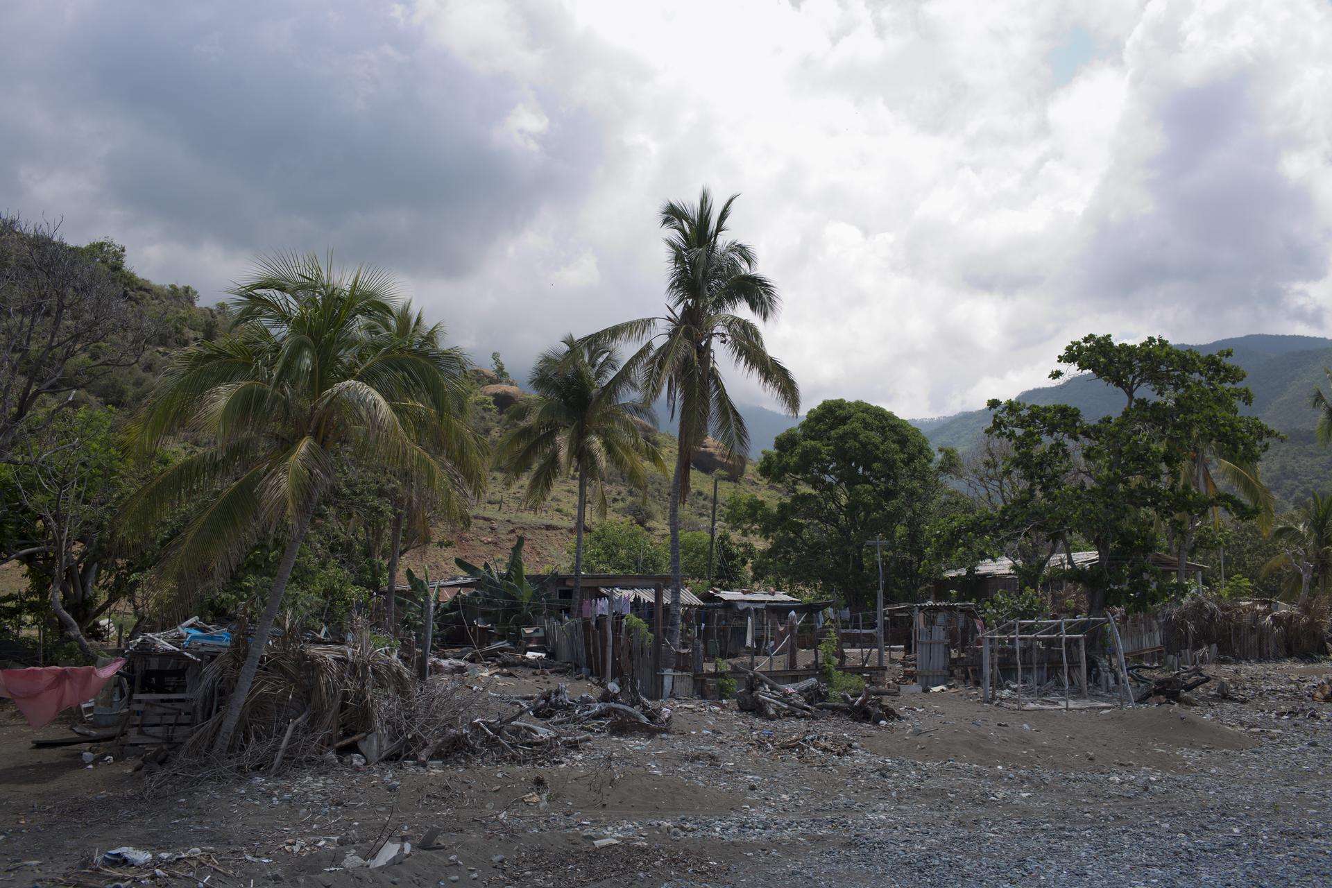 Bild von der beschädigten Fischereikooperative Base Pescera Canhizo in Guama