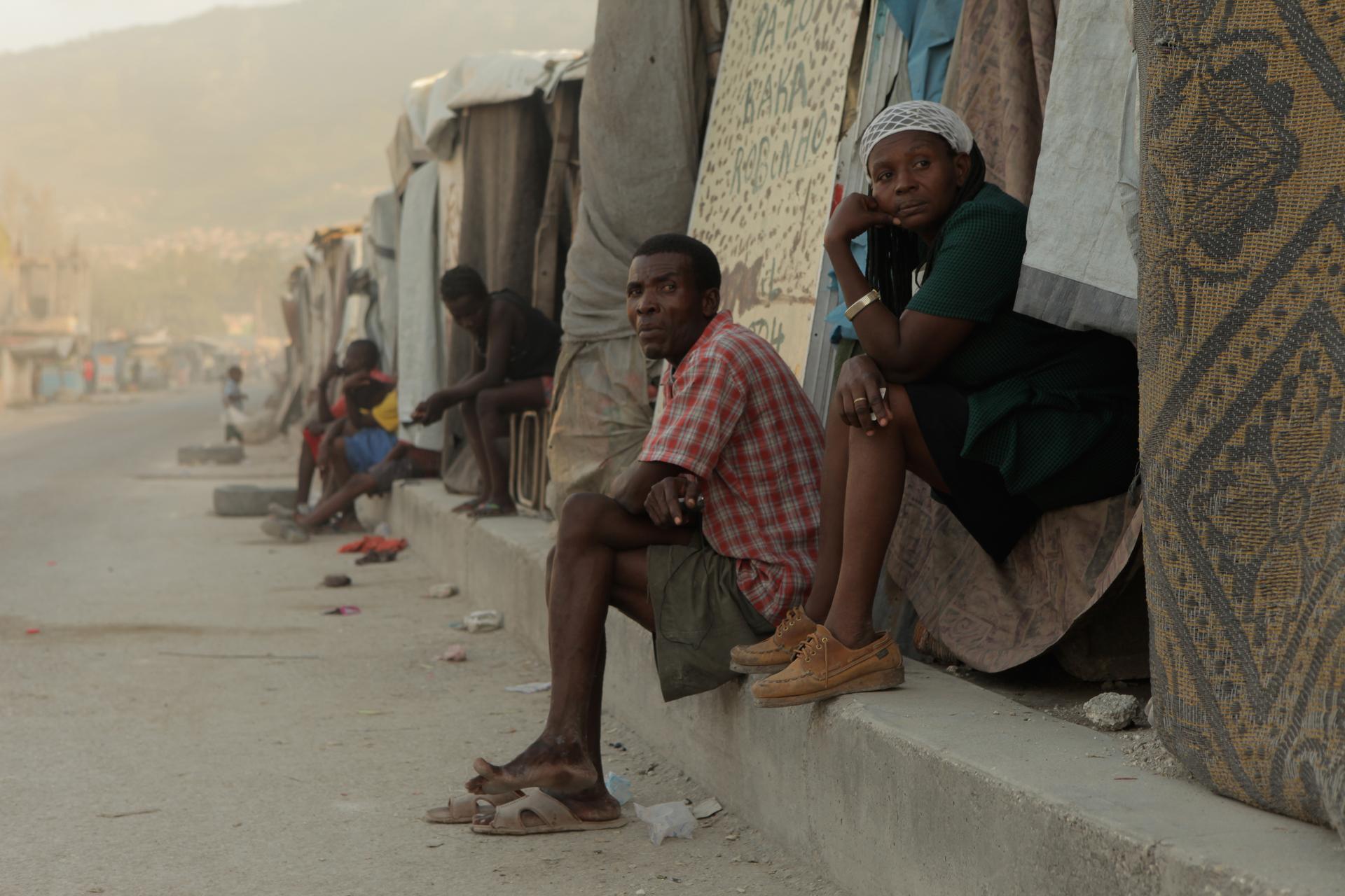 Flüchtling in einem Camp