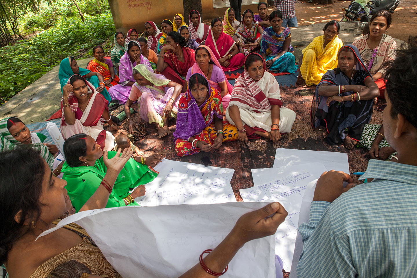 Frauengruppe der Women's Federation in Jharkand, Indien