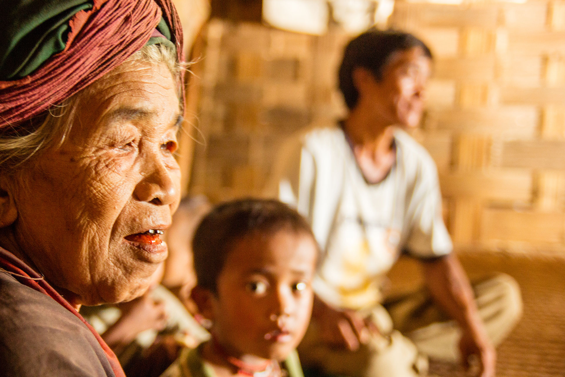 Eine Bauernfamilie in Myanmar