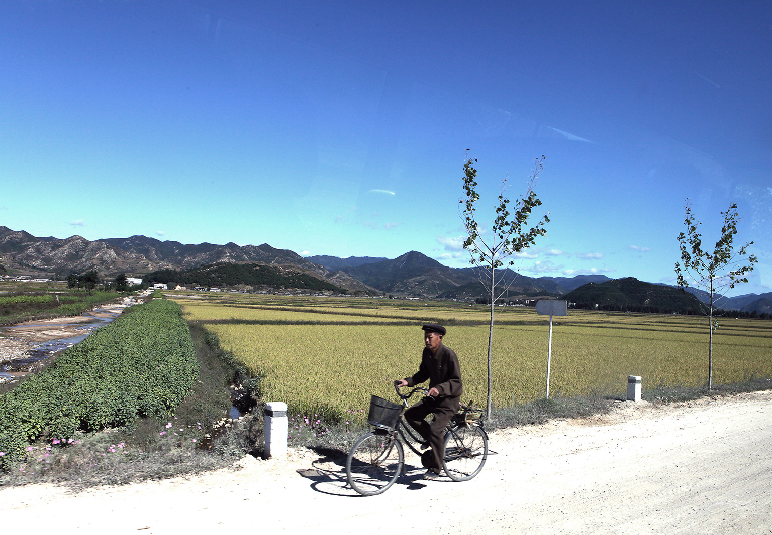 Mann auf einem Fahrrad