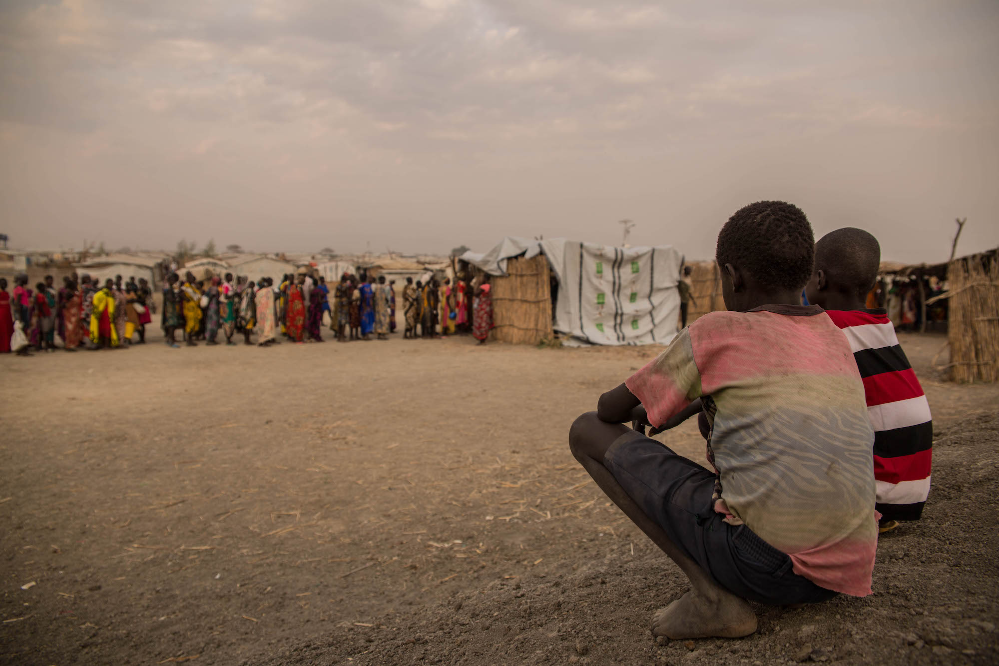Ankunft der Schutzsuchenden im Flüchtlingscamp Bentiu, Südsudan.