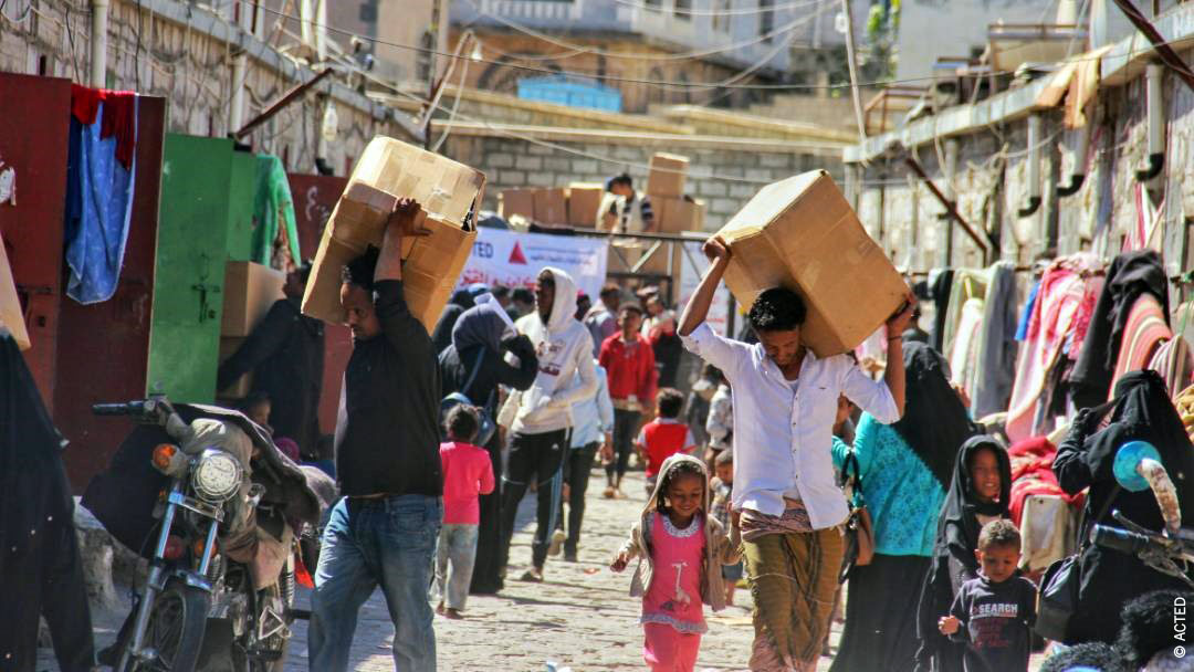 Winterhilfe: Verteilung von Hilfsgütern in Ibb, Jemen