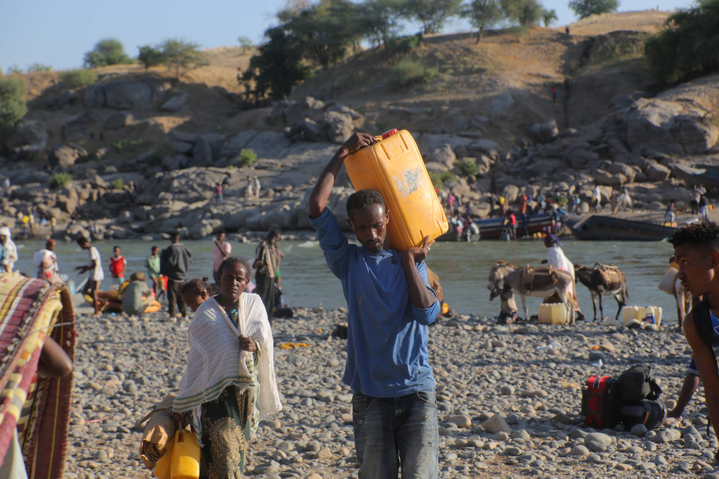 Flüchtlinge aus der äthiopischen Region Tigray im Sudan.