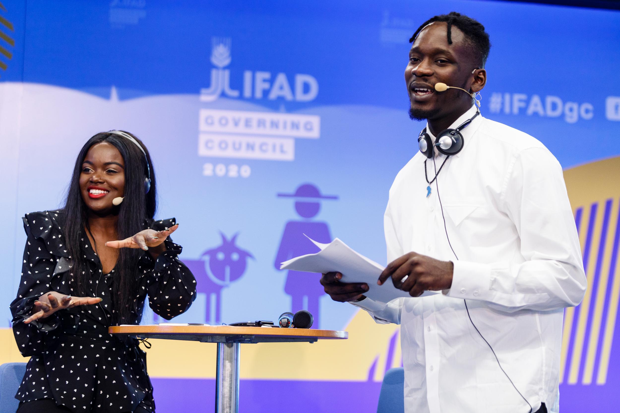 Ifad_Konferenz_Jugend_jobs.jpg Podiumsdiskussion bei der FAO, Rom 2020.