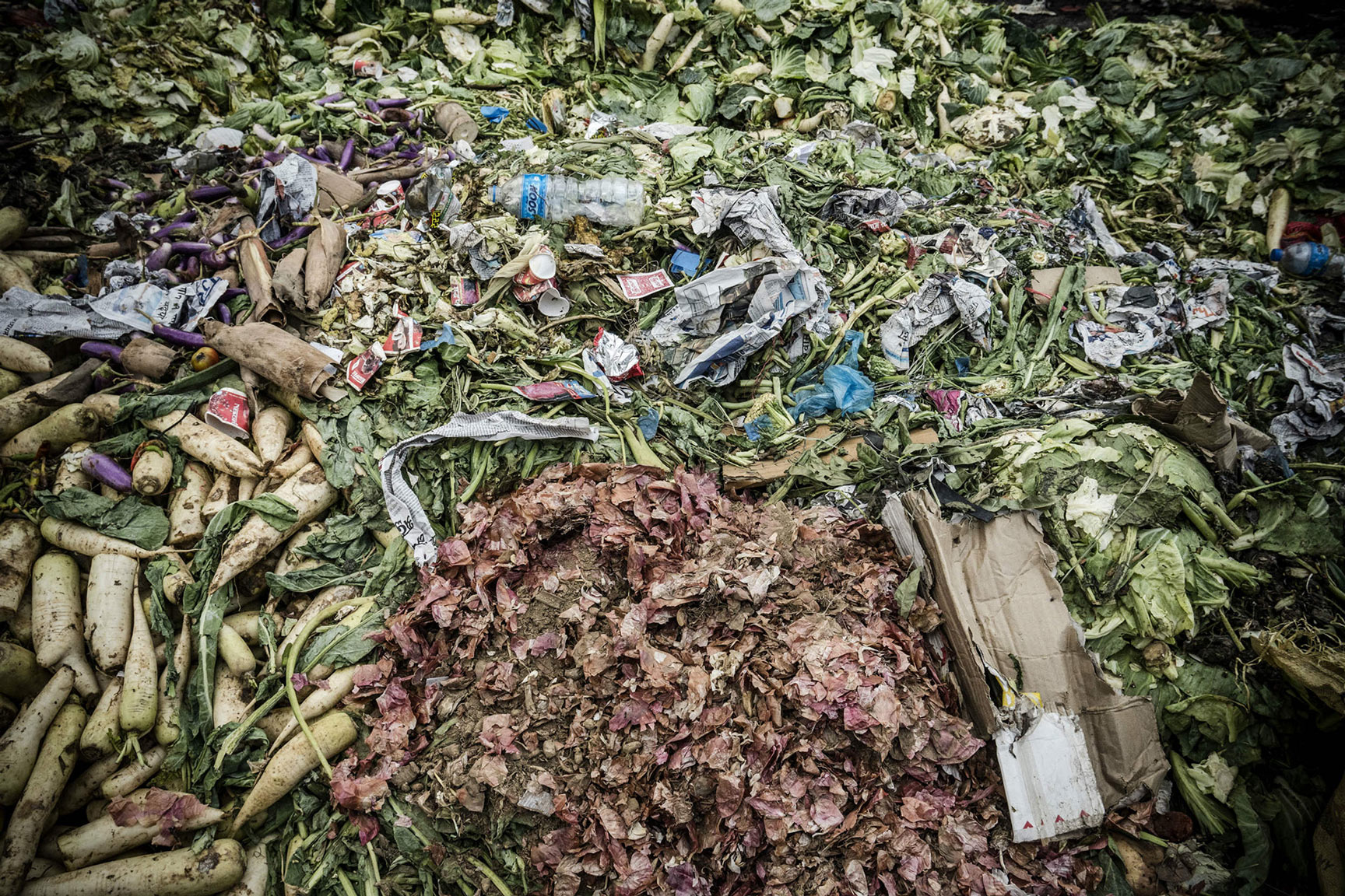 Lebensmittelabfälle in Kathmandu, Nepal.