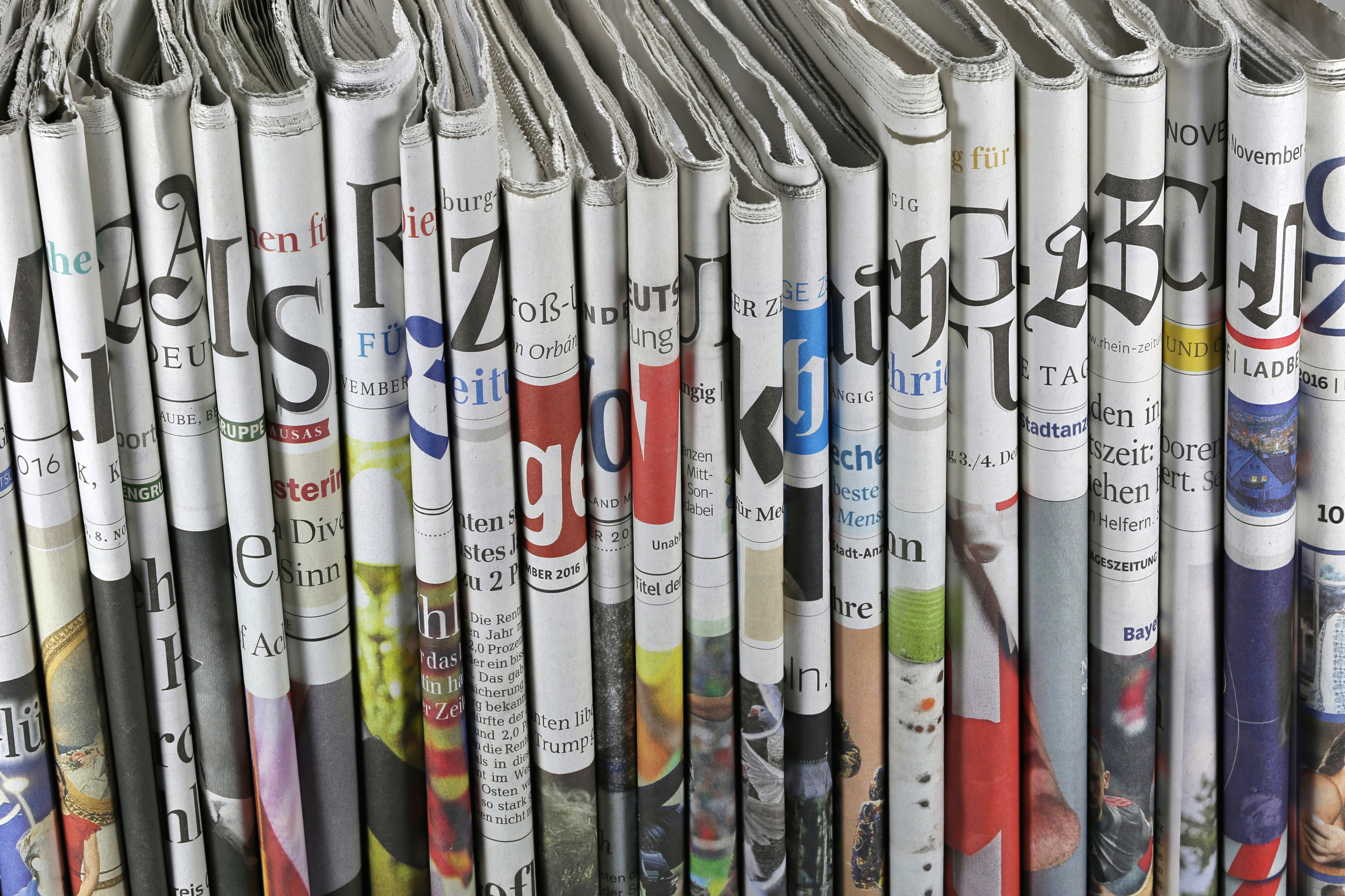 Verschiedene regionale und Überregionale deutsche Tageszeitungen