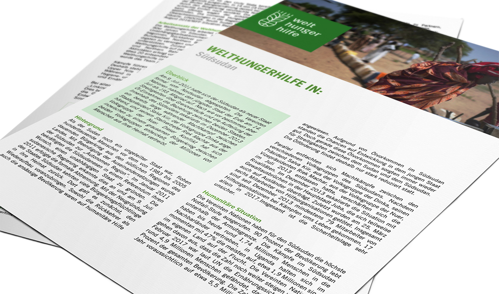 Deckblatt: Welthungerhilfe in - Südsudan
