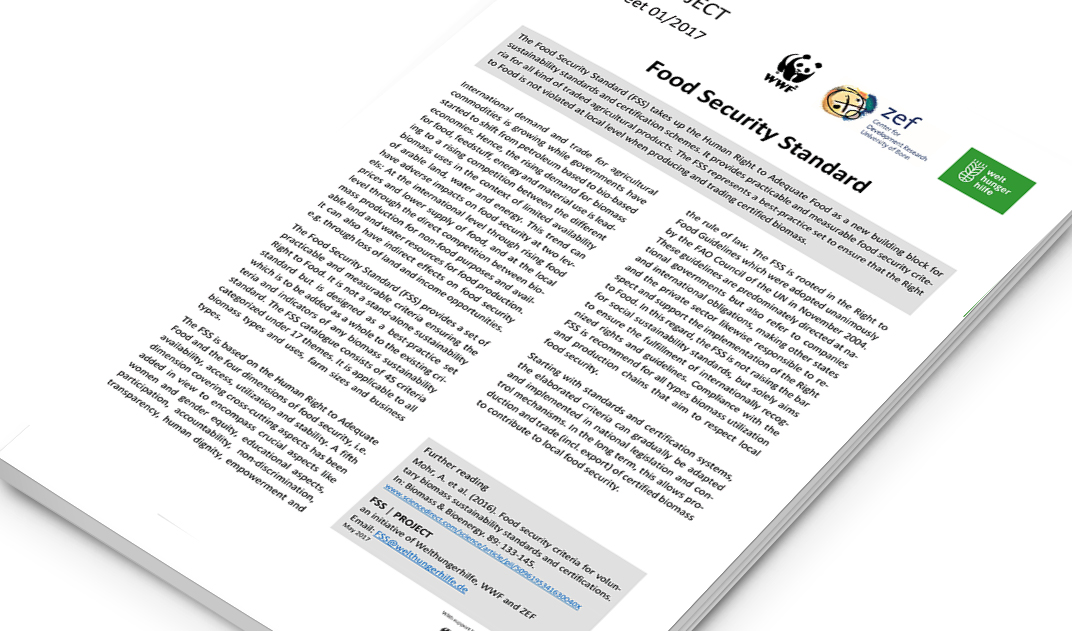 Cover: Publication of Food Security Standards