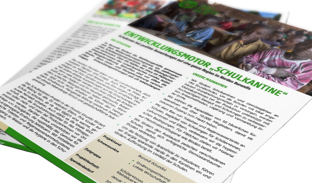 Factsheet Welthungerhilfe Schulkantinen, Burundi.