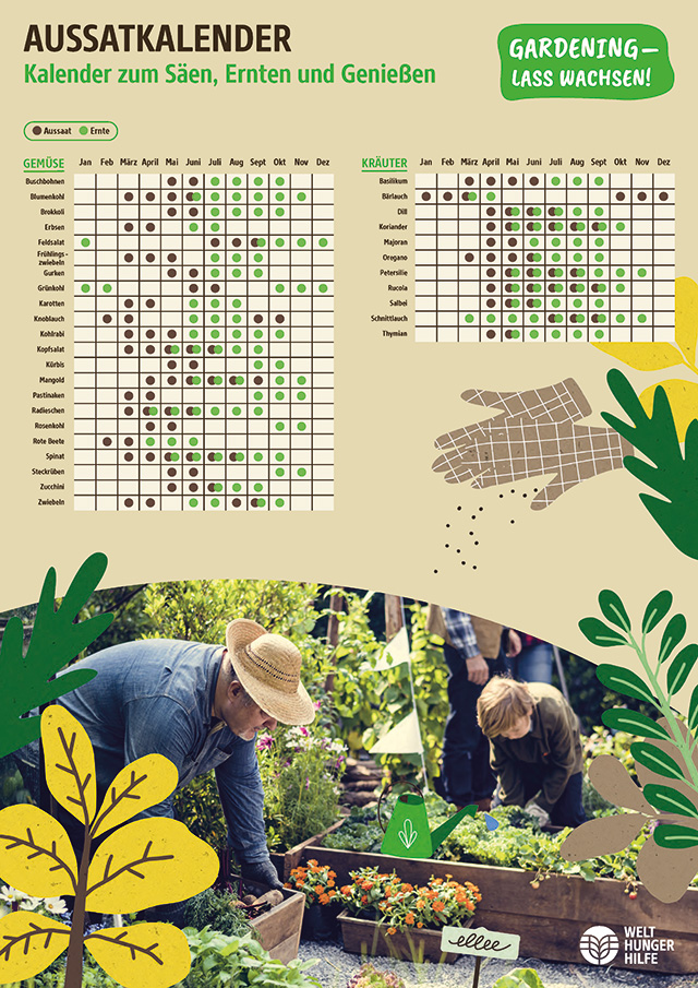 Aussaatkalender der Welthungerhilfe
