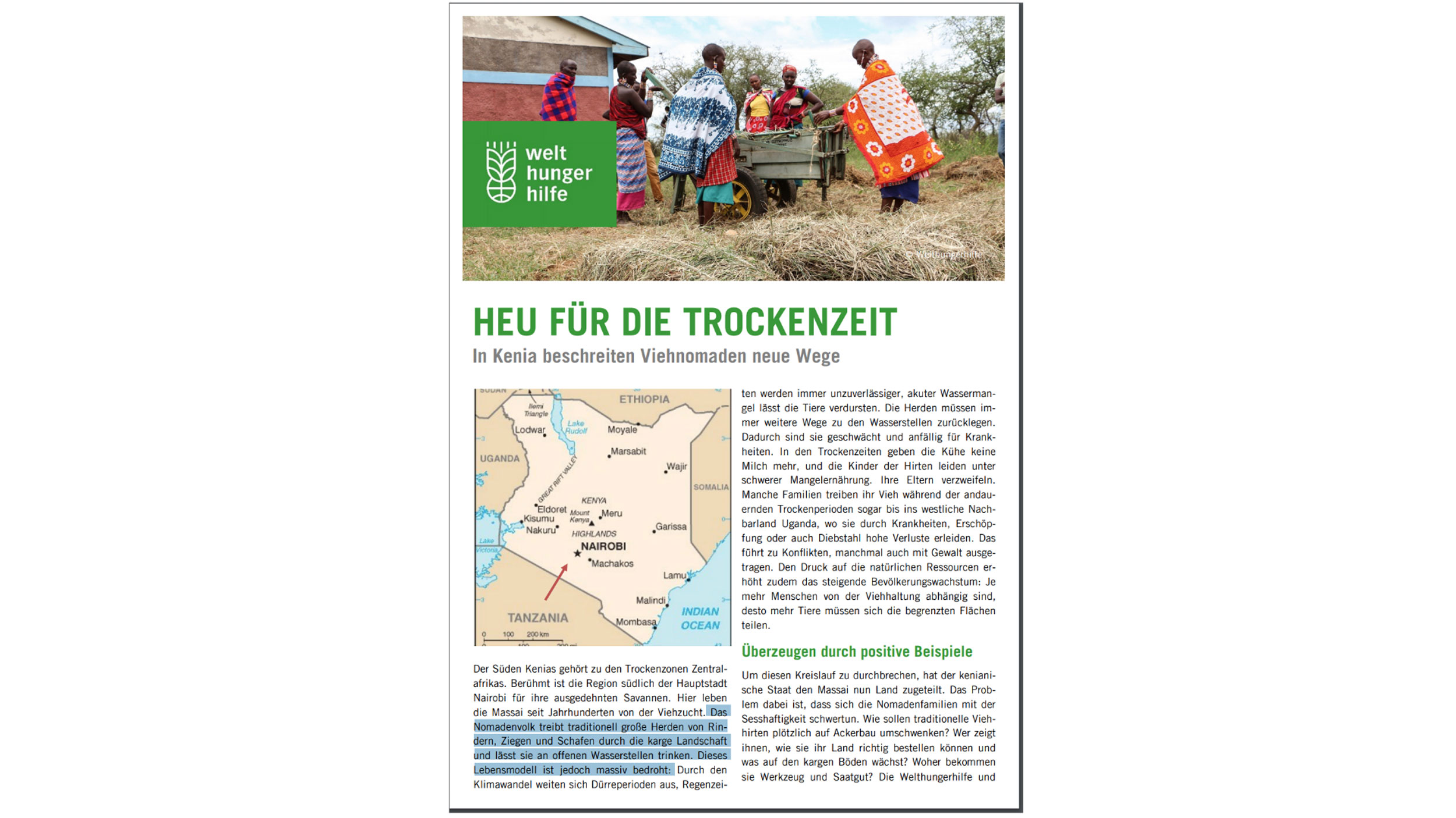 Deckblatt: Publikation "Heu für die Trockenzeit"